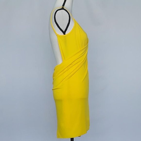Woman's Bikini Cover Up Spaghetti Straps Backless Beach Dress Small Yellow NWOT - Picture 3 of 6